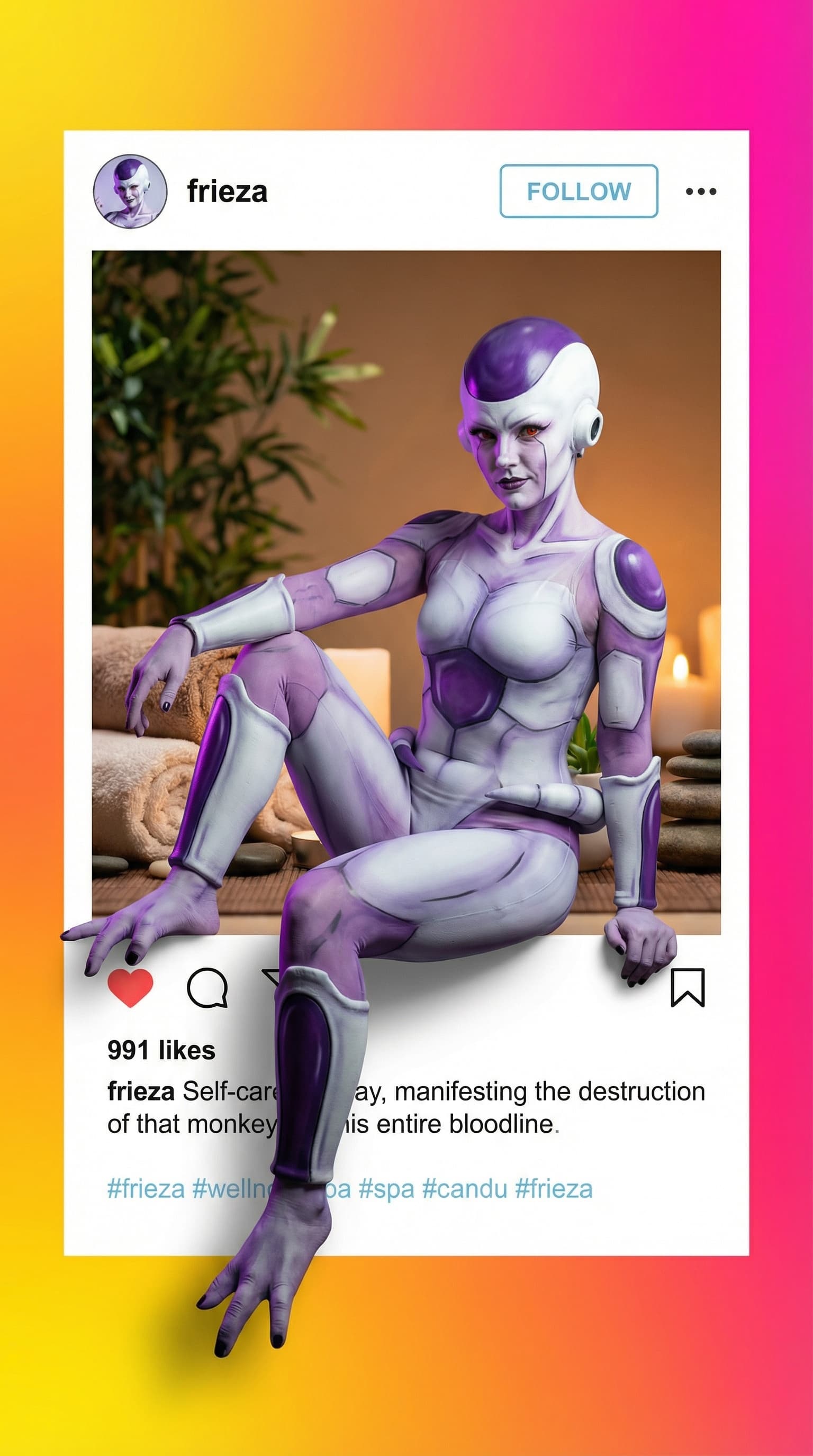 Frieza Instagram Cosplay